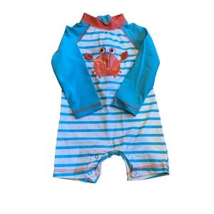 Little Me Kids Swim One Piece with Crab Design